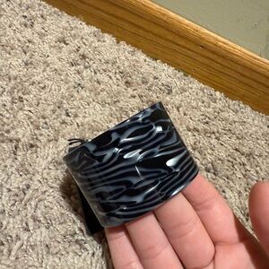 Ann Taylor Black and Gray Cuff Bracelet